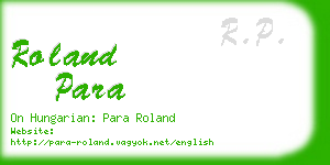 roland para business card
